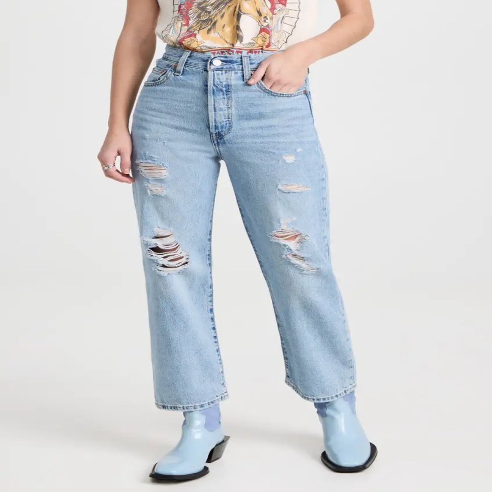 Levi's Ribcage Straight Ankle Jeans - Size 29 - Light Indigo - NWT
